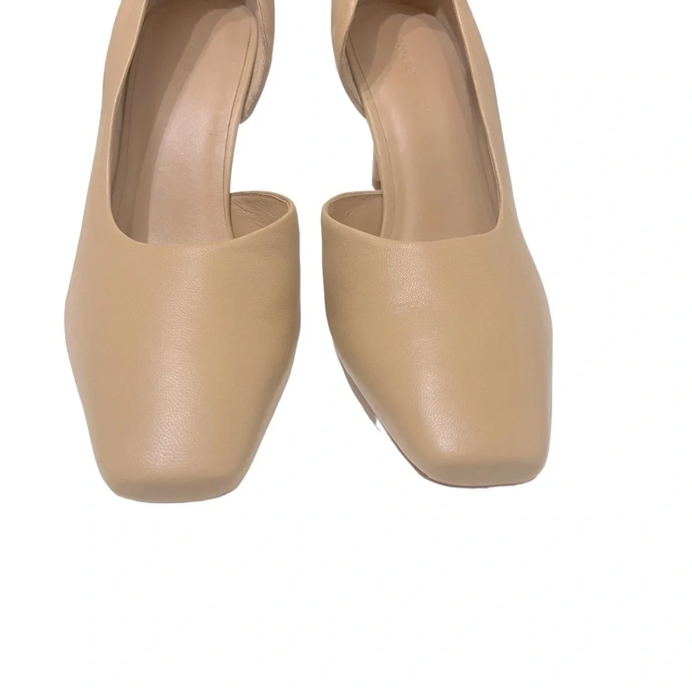 Vince Tiana square toe leather nude pump‎ Size 10 M